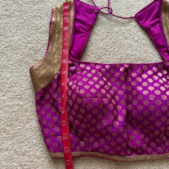 [NEW] Indian Pakistani Sari Saree Blue Purple Magenta Bundle XXS/XS/S - Picture 9 of 14